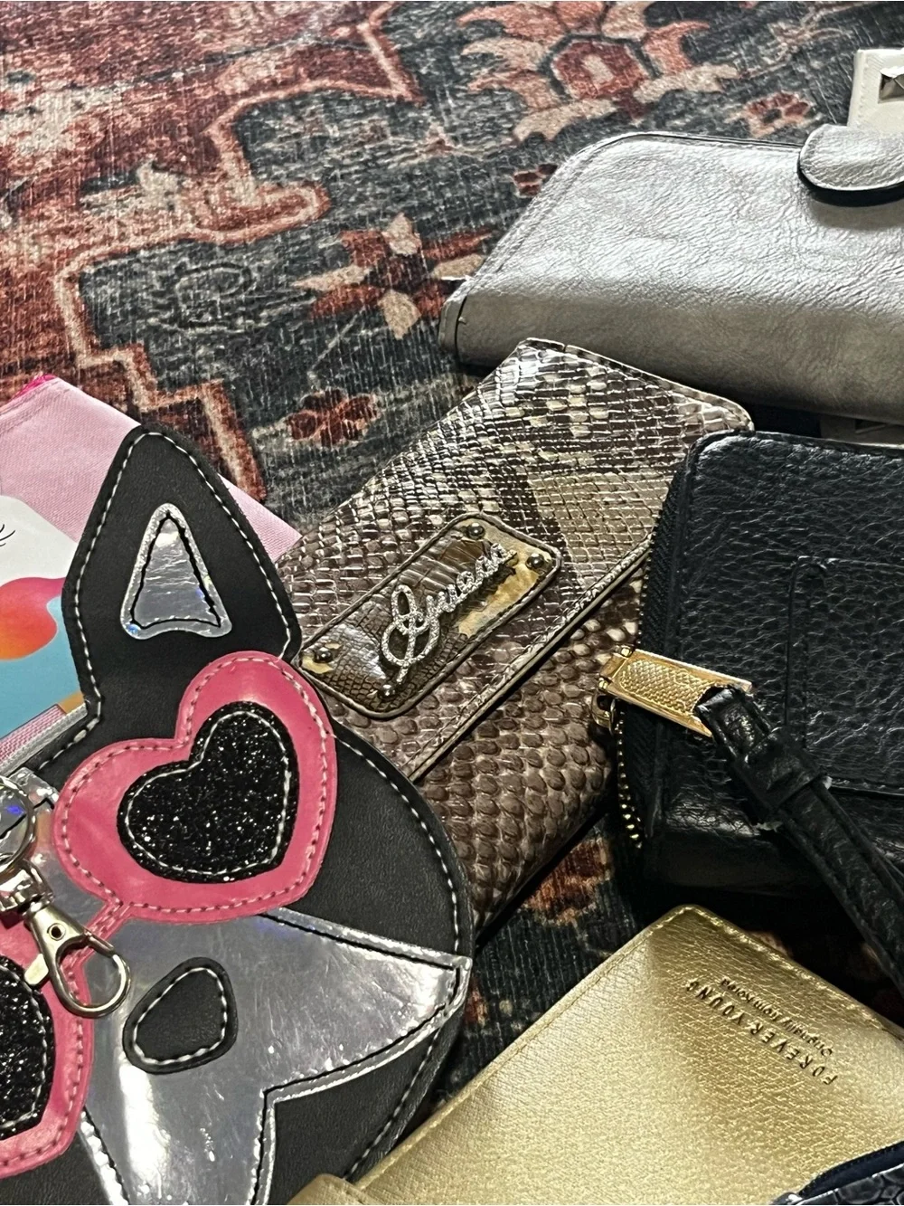 Wallet Lot - Pink, Black, Brown, Gold & Multicolor EUC some NWT - Picture 5 of 6